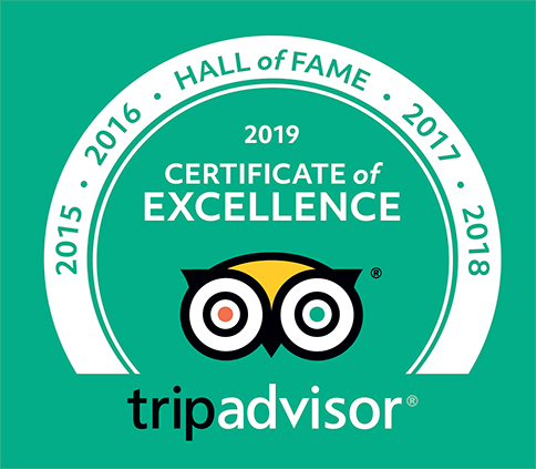 tripadvisor Certificate of Excellence Hall of Fame